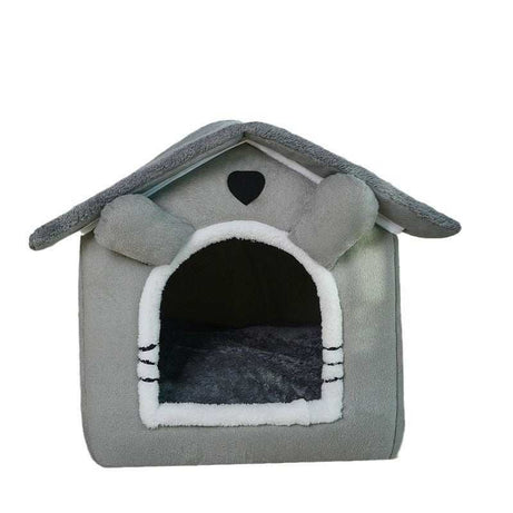 Cute House Type Cathouse Doghouse - Removable Washable Pet Bed