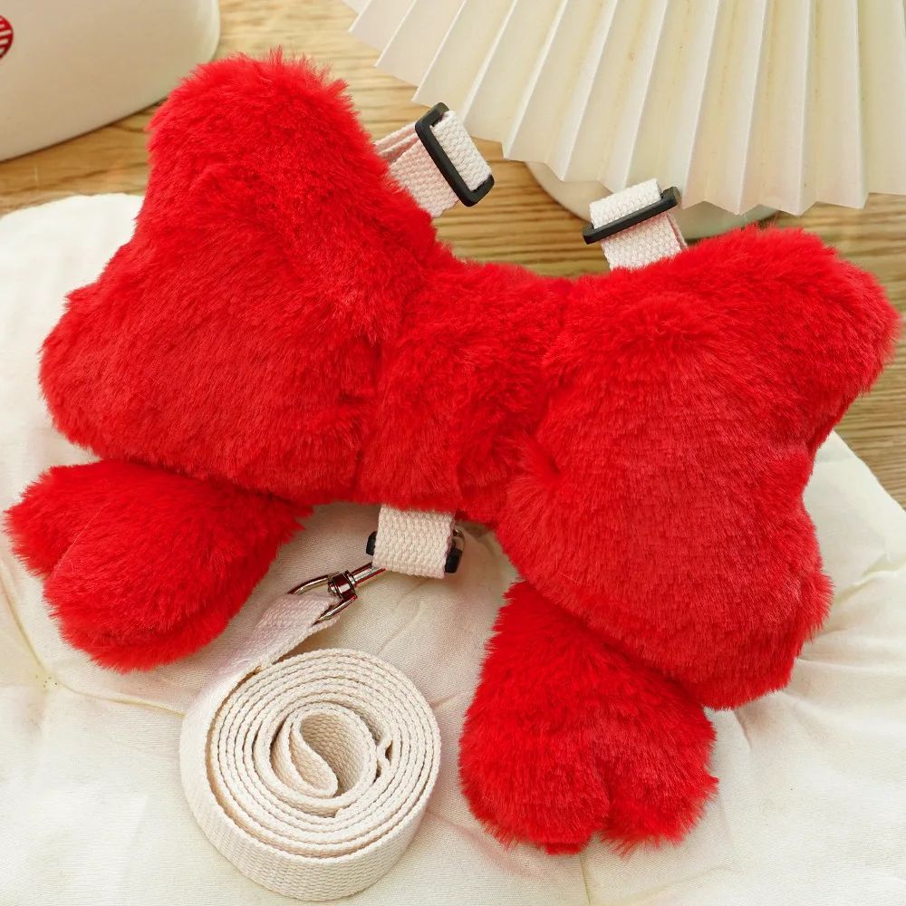 Bow Backpack Harness - Cute Pet Chest Strap Leash Set