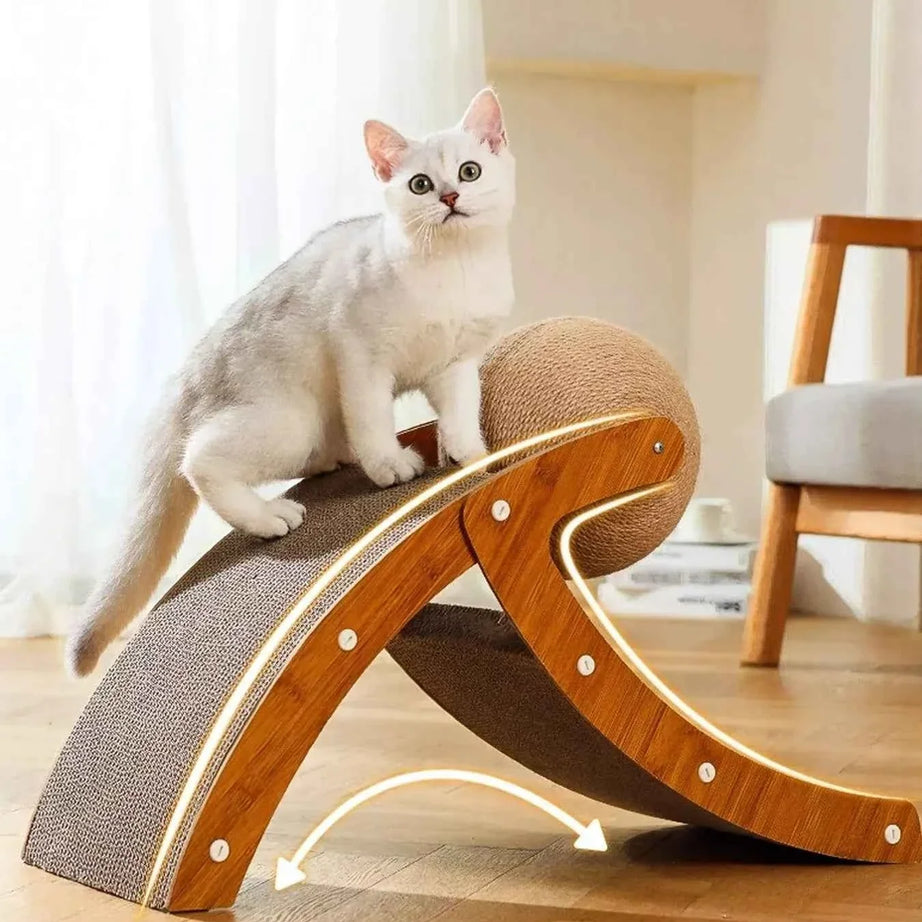 Cat Scratching Post - Interactive Ball & Ramp