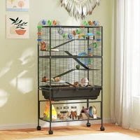 Hamster Cage 5 Tier - Large Rolling Habitat with Tubes