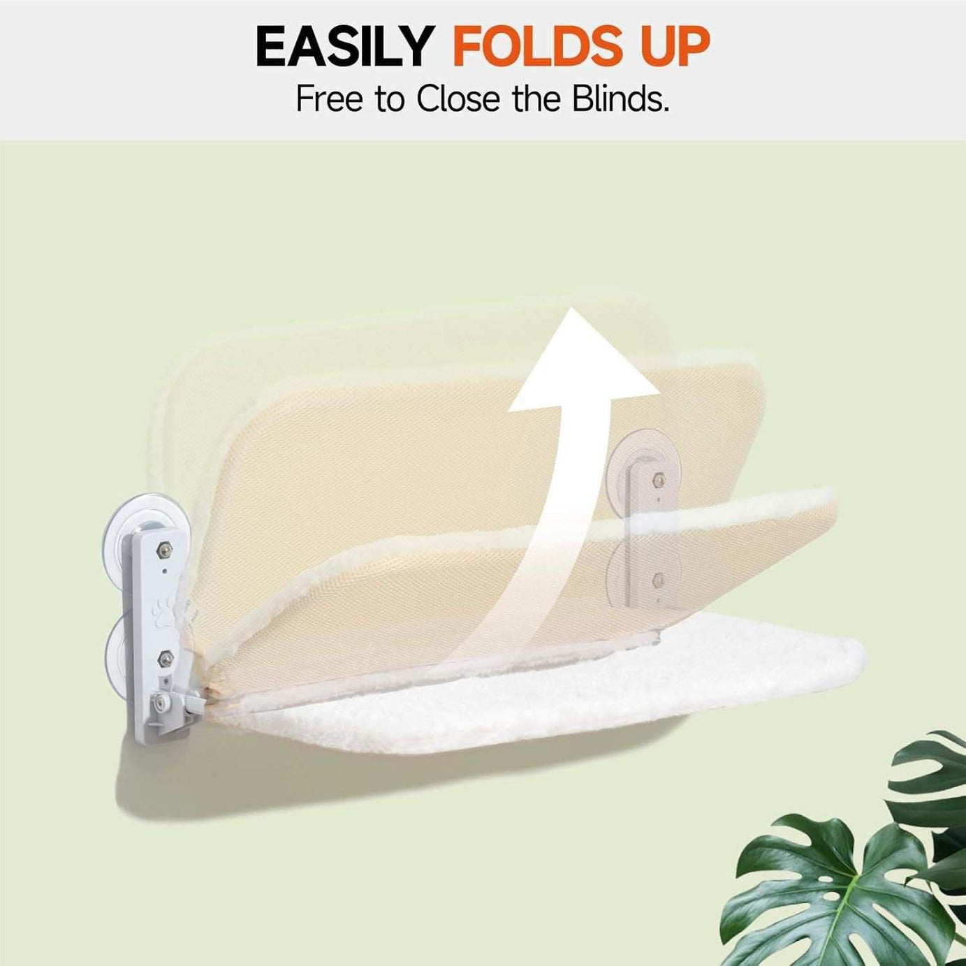 Large White Window Seat Cat Window Perch - Foldable Steel Frame Hammock with Removable Mat For Indoor Cats