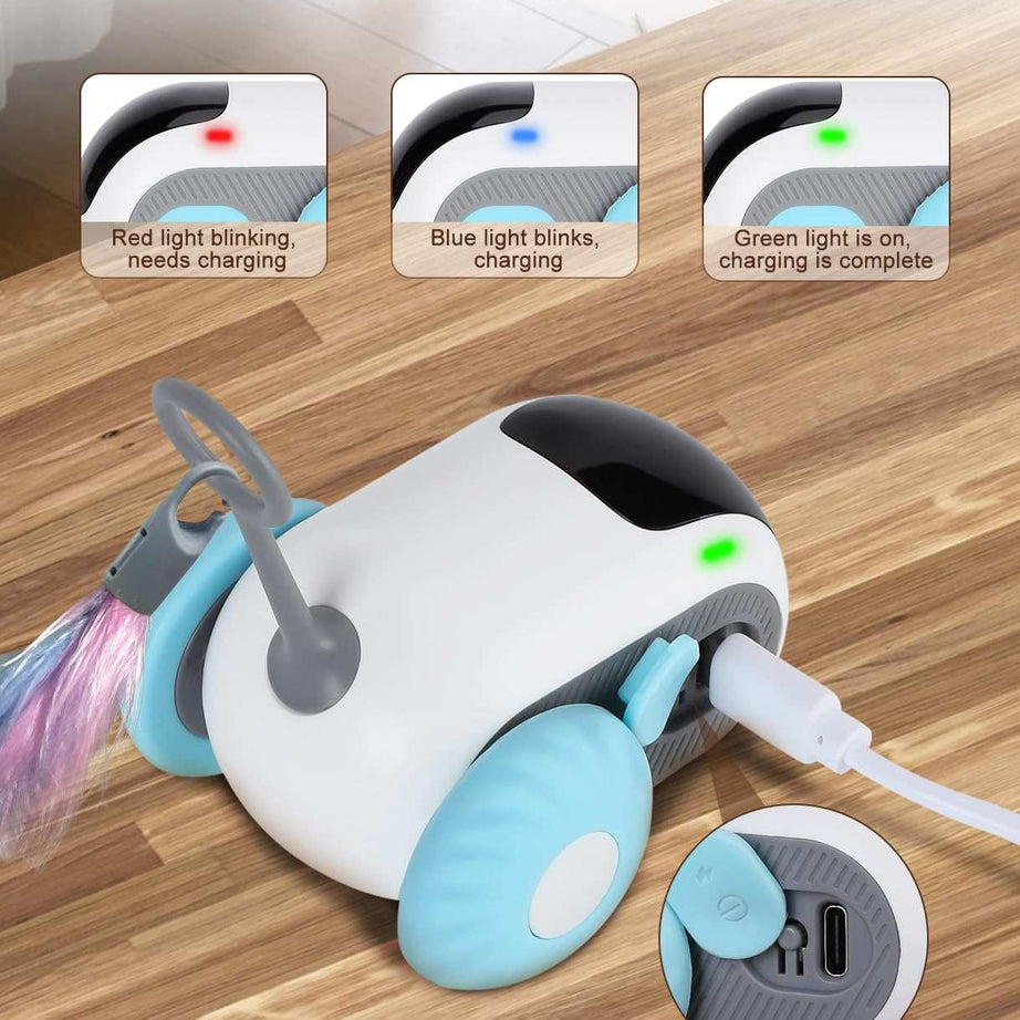 Automatic Moving Car Remote Controlled Smart Pet Toy - Interactive Playing