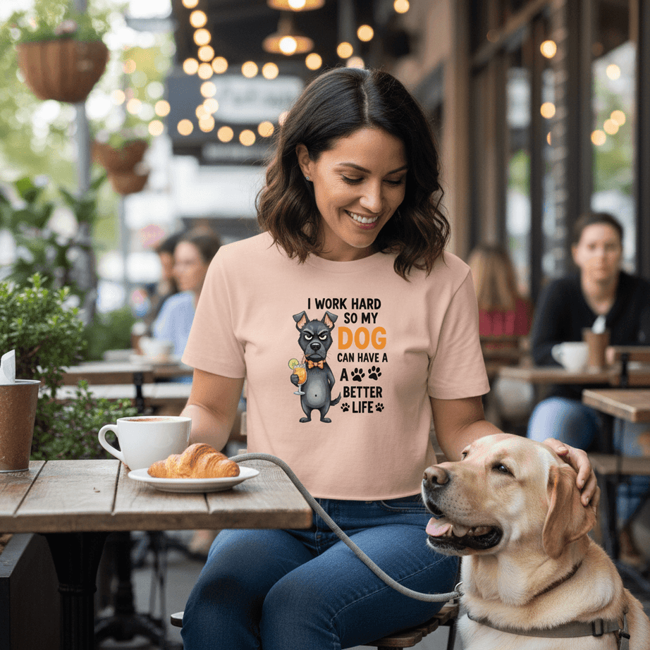 Work Hard for My Dog Tee - Funny Pet Parent T-Shirt