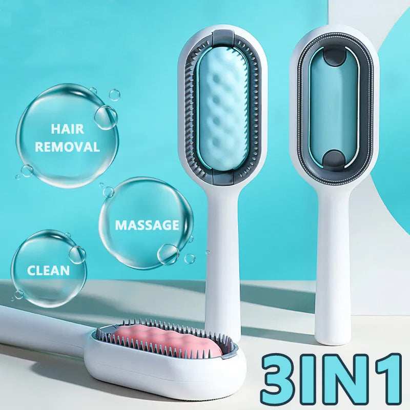 4 In-1 Cat Grooming Brush Comb with Water Tank Cleaner