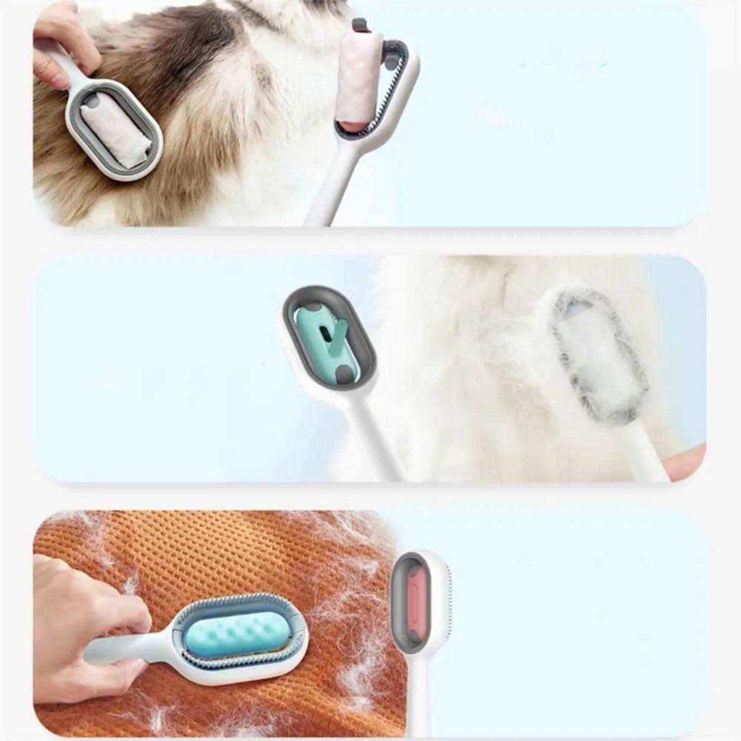 4 In-1 Cat Grooming Brush Comb with Water Tank Cleaner