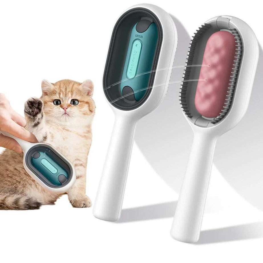 4 In-1 Cat Grooming Brush Comb with Water Tank Cleaner