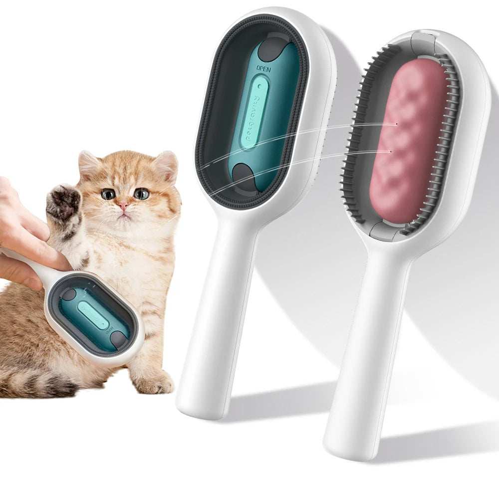 4 In-1 Cat Grooming Brush Comb with Water Tank Cleaner