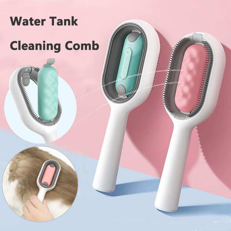 4 In-1 Cat Grooming Brush Comb with Water Tank Cleaner