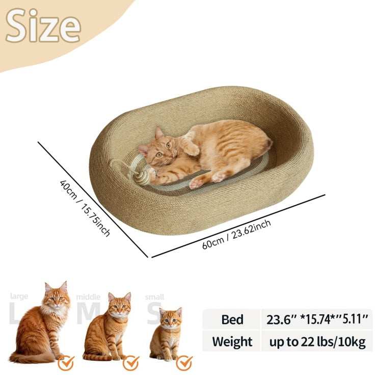 Large Space Sisal Cat Scratching Board Cat Bed