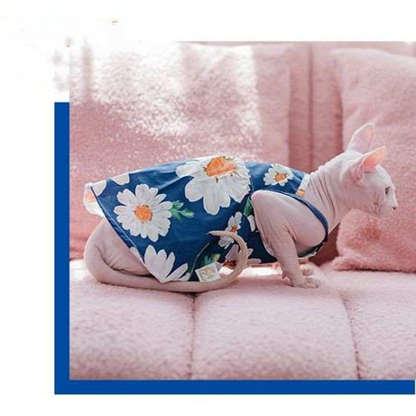 Sleeveless Pure Cotton Flower Dress For Small Pets - XS to M