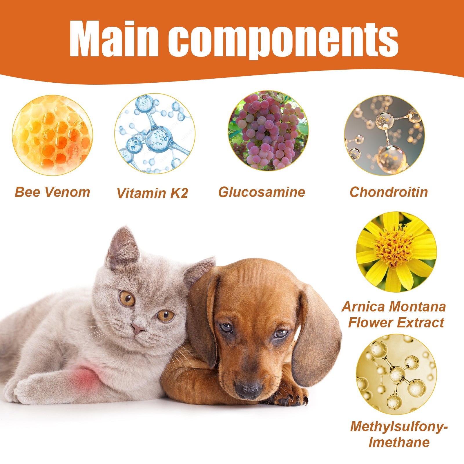 Pet Joint Relief Oil 30ml - Bee Venom Topical Supplement Dogs and Cats
