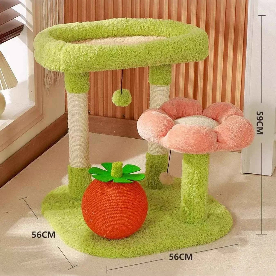 Cat Scratching Post Sisal - Soft Plush Tower Platform