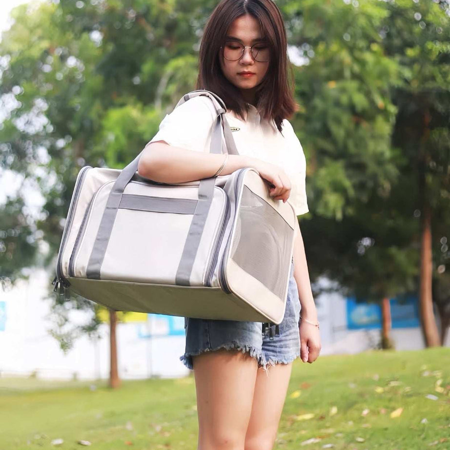 Portable Pet Carrier for Cats and Small Dogs - Breathable Travel Backpack
