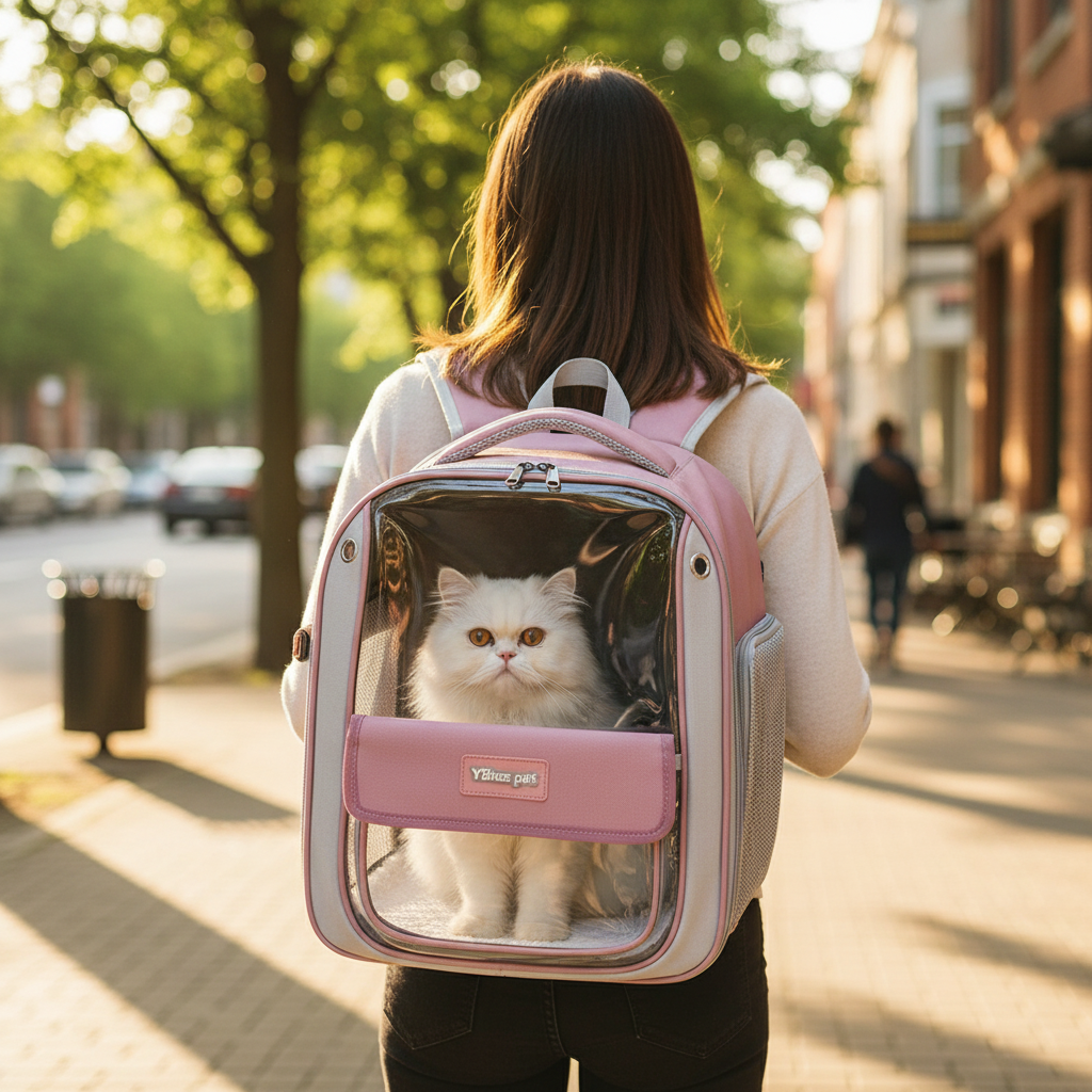 Panoramic Cat Carrier Backpack - Large Breathable Window