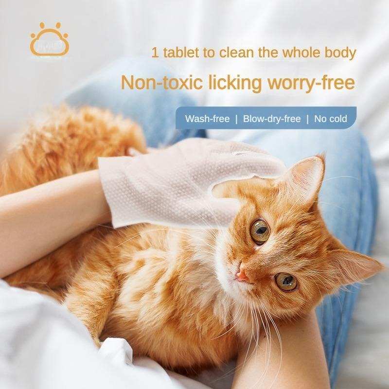 Pet Cleaning Deodorizing Bathing Coconut Oil Grooming Wipes