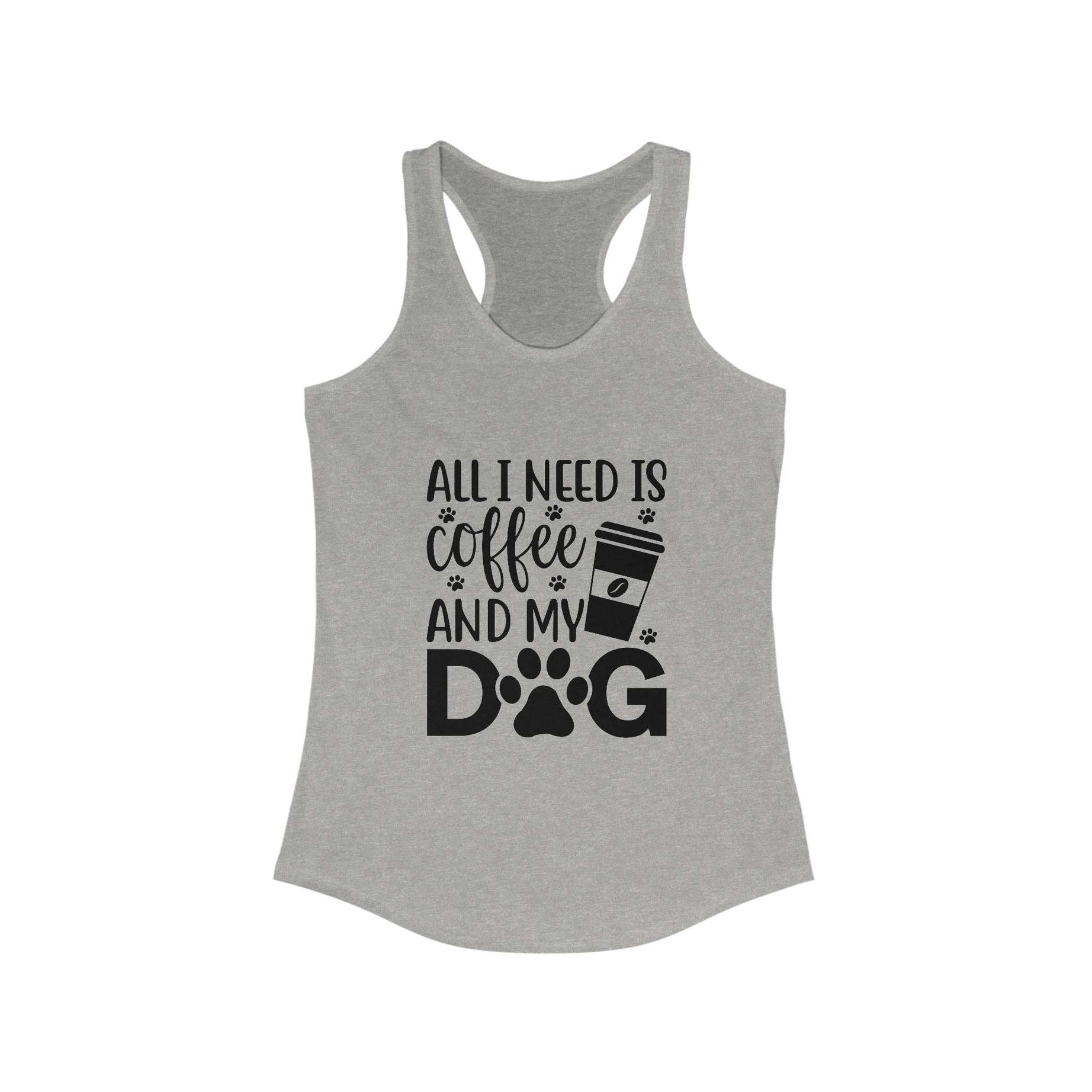 Coffee & Dog Lover's Racerback Tank Pet Lover Apparel