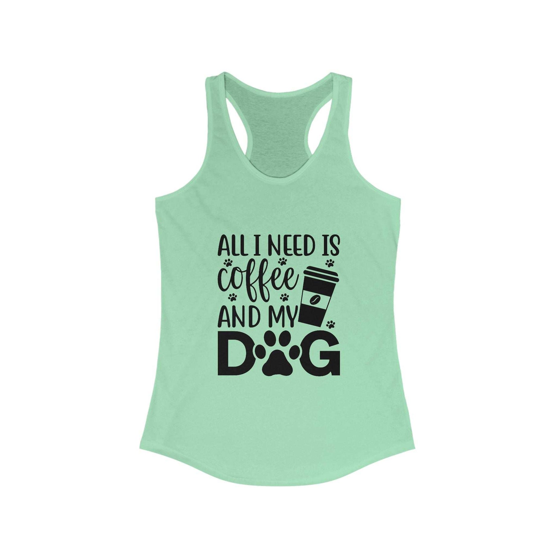 Coffee & Dog Lover's Racerback Tank Pet Lover Apparel
