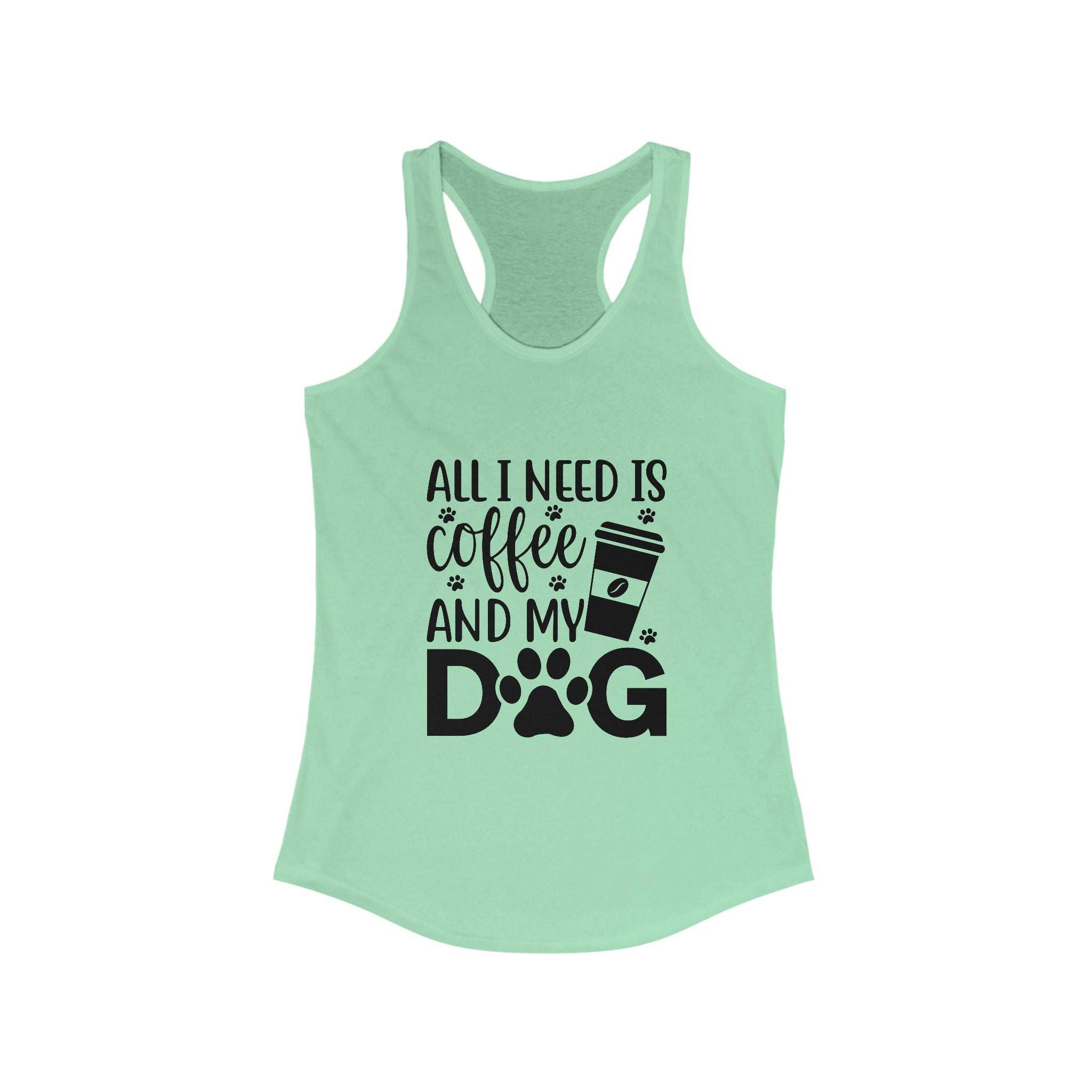 Coffee & Dog Lover's Racerback Tank Pet Lover Apparel