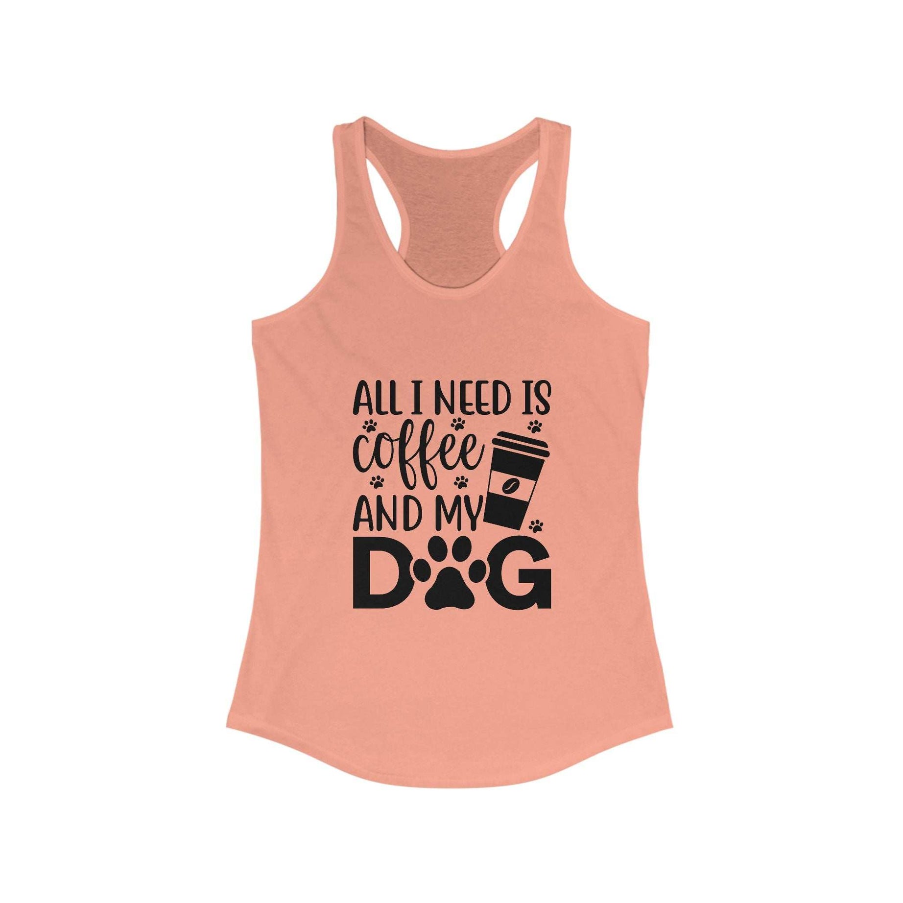Coffee & Dog Lover's Racerback Tank Pet Lover Apparel