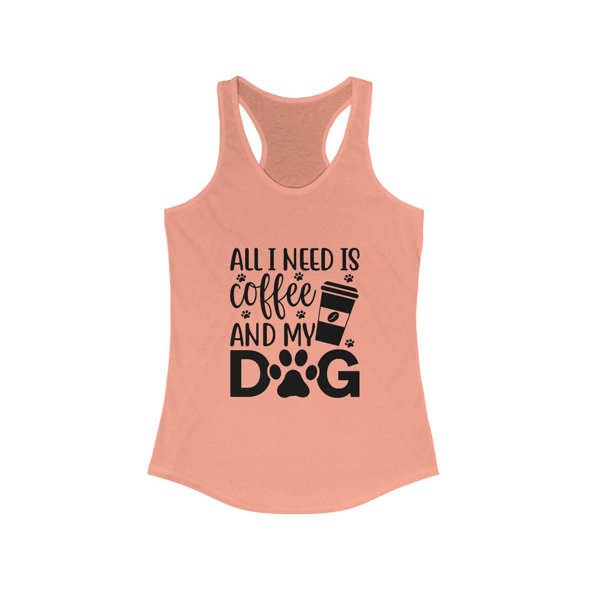 Coffee & Dog Lover's Racerback Tank Pet Lover Apparel