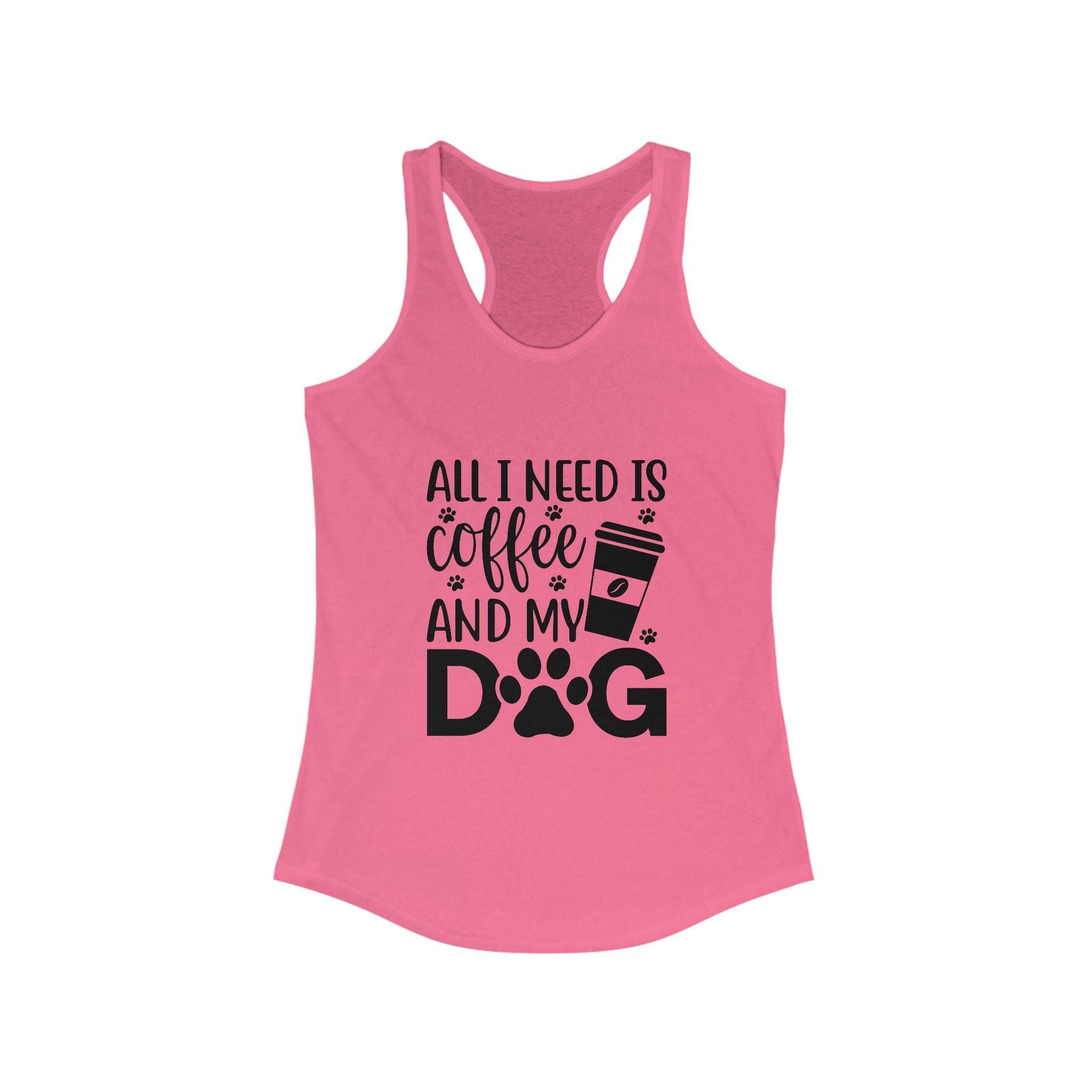 Coffee & Dog Lover's Racerback Tank Pet Lover Apparel