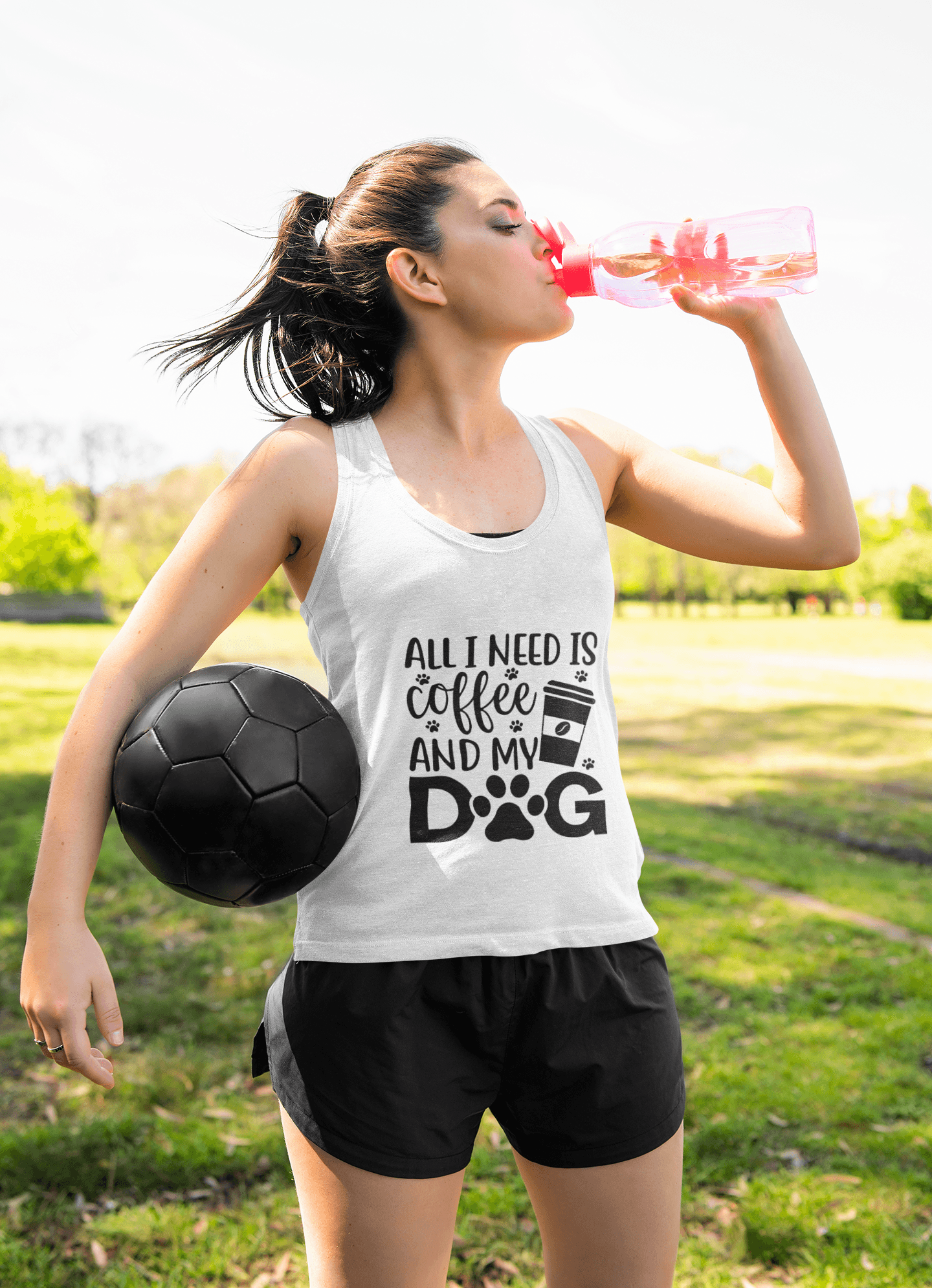 Coffee & Dog Lover's Racerback Tank Pet Lover Apparel