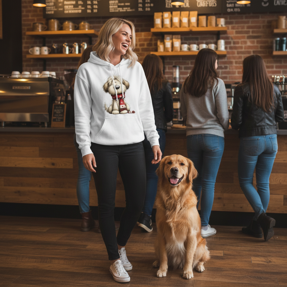 Whimsy Dog Scarf - Comfort Colors Cozy Sweatshirt