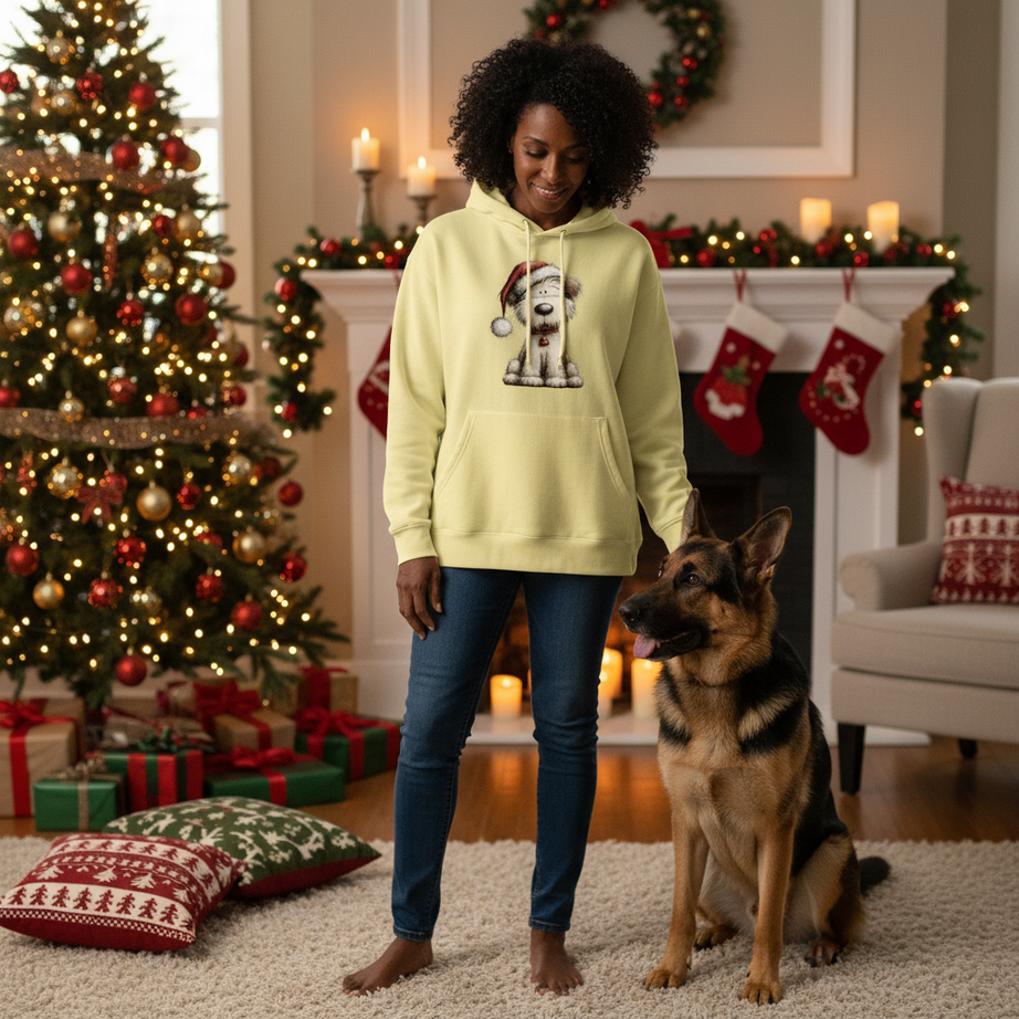 Whimsy Santa Hat - Comfort Colors Holiday Sweatshirt