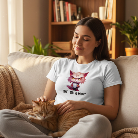 Cat T-Shirt - Stress Meowt Comfort Colors Tee