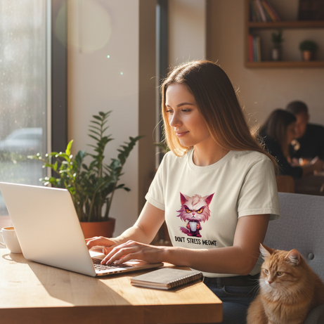 Cat T-Shirt - Stress Meowt Comfort Colors Tee