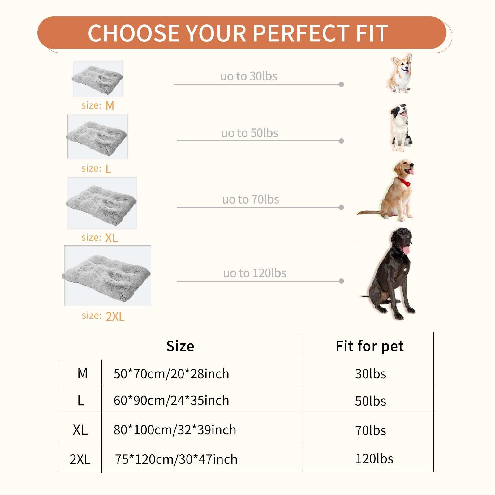 Gray Pet Bed - Plush Calming Washable