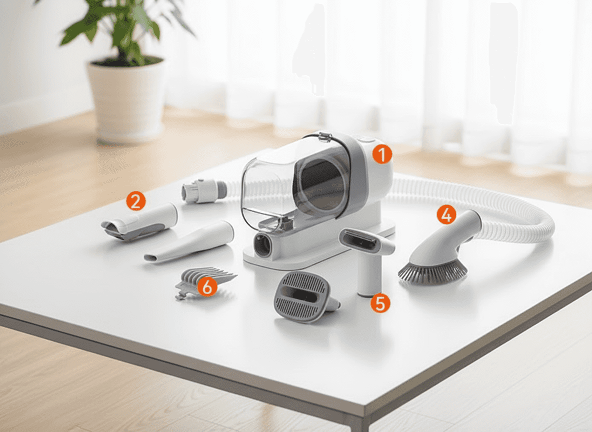 Cordless Pet Grooming Vacuum for Easy Mobility - Rechargeable