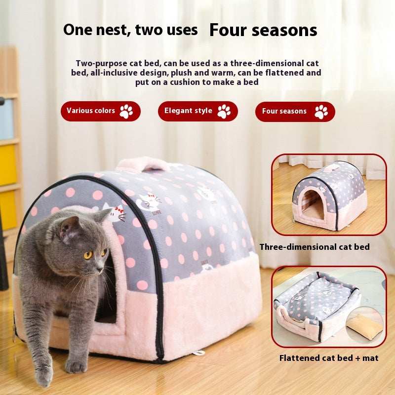 Cozy Cat Nest for Deep Sleep & Comfort