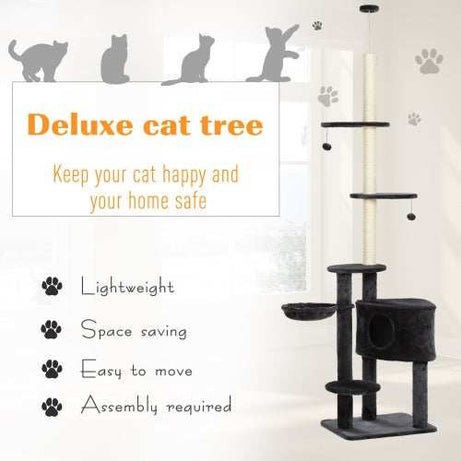 Wefulfil adjustable floor to ceiling cat tree - Sturdy Condo