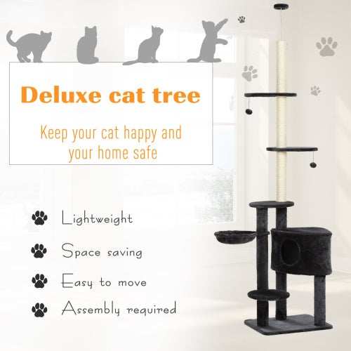 Wefulfil adjustable floor to ceiling cat tree - Sturdy Condo