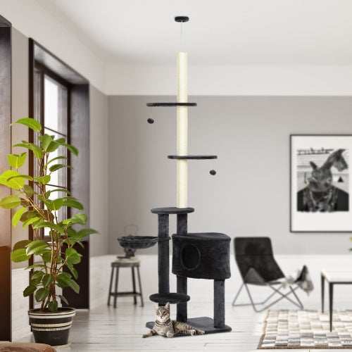 Wefulfil adjustable floor to ceiling cat tree - Sturdy Condo