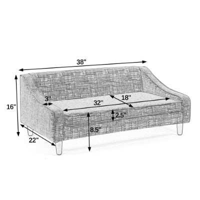 Elevated Dog Sofa Bed - Modern Armrest