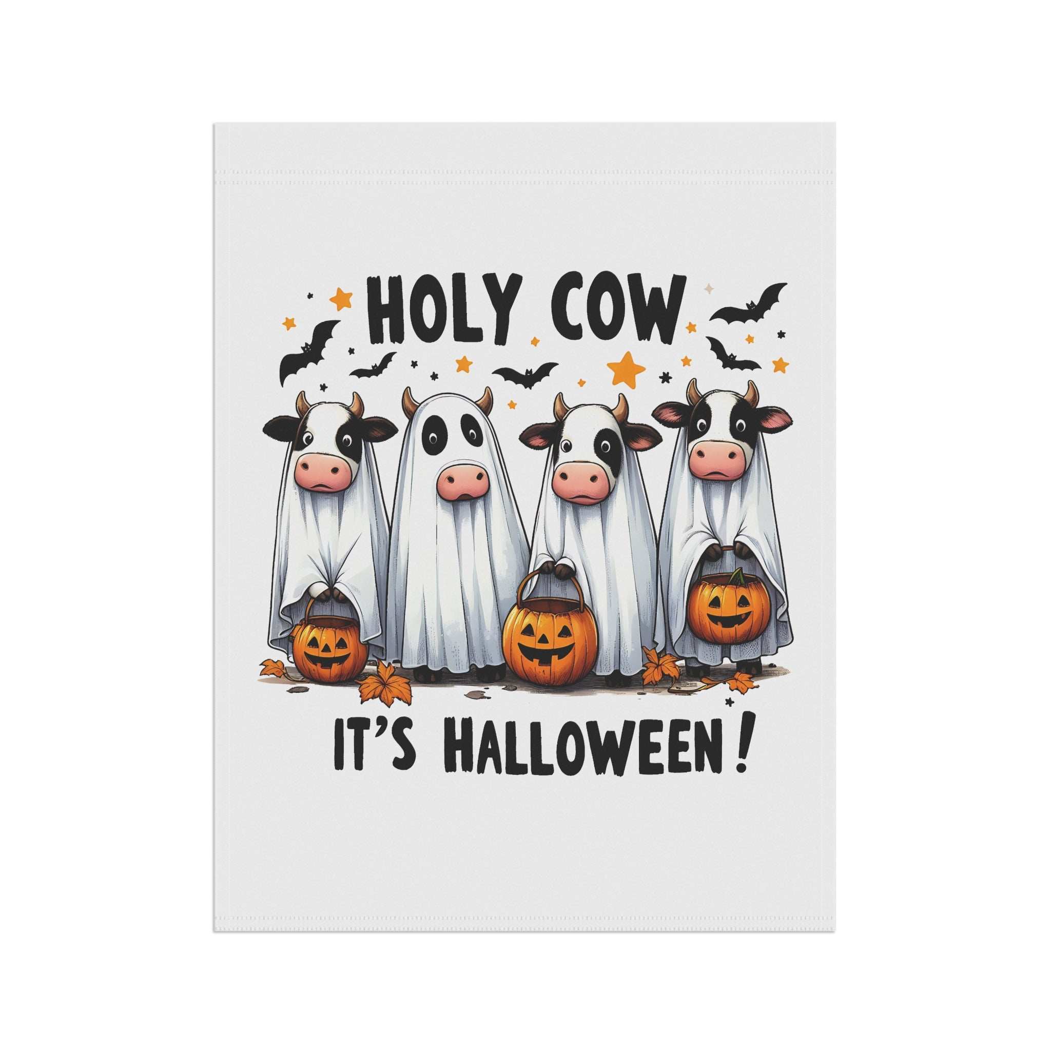 Halloween Garden Banner Flag - Holy Cow It's Halloween