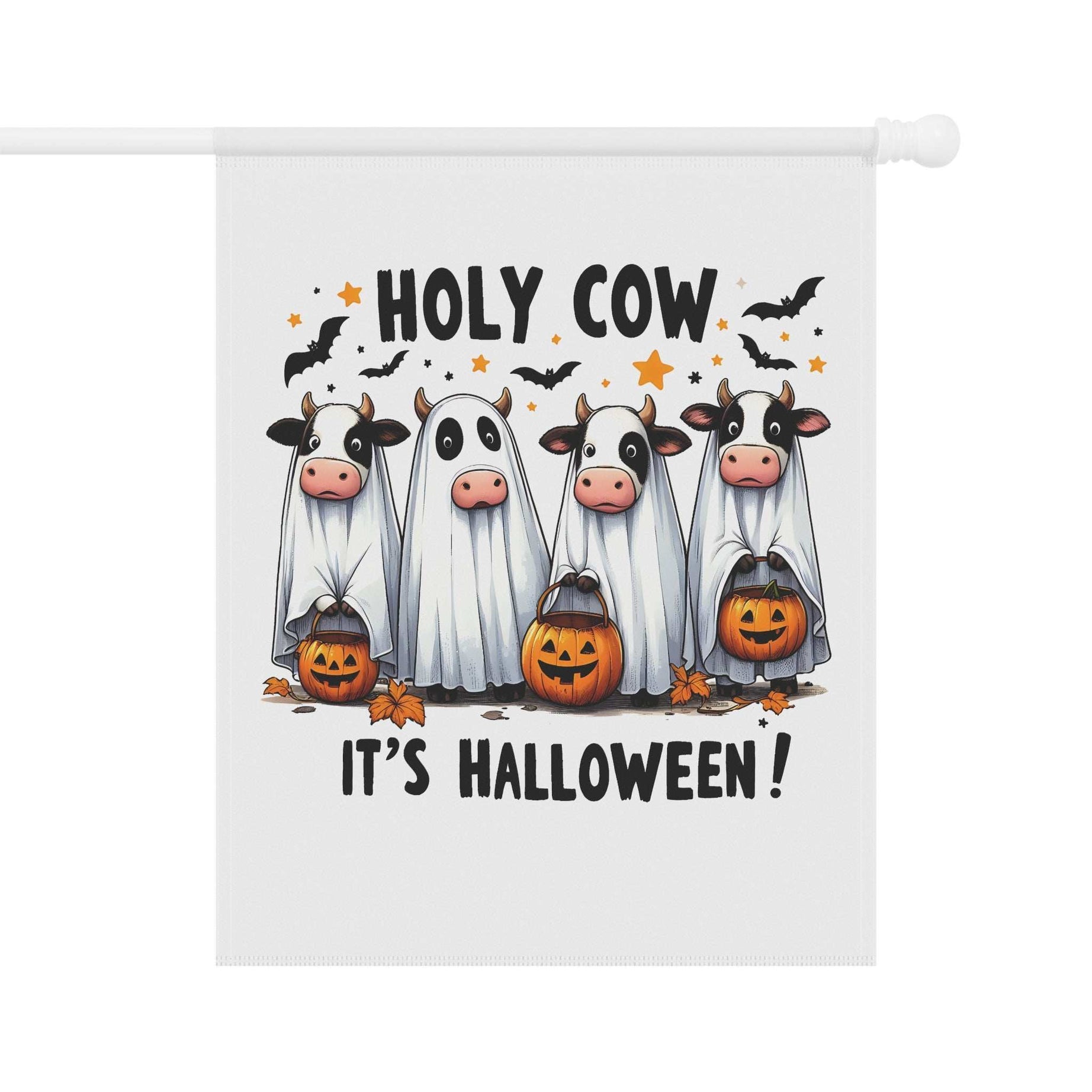 Halloween Garden Banner Flag - Holy Cow It's Halloween