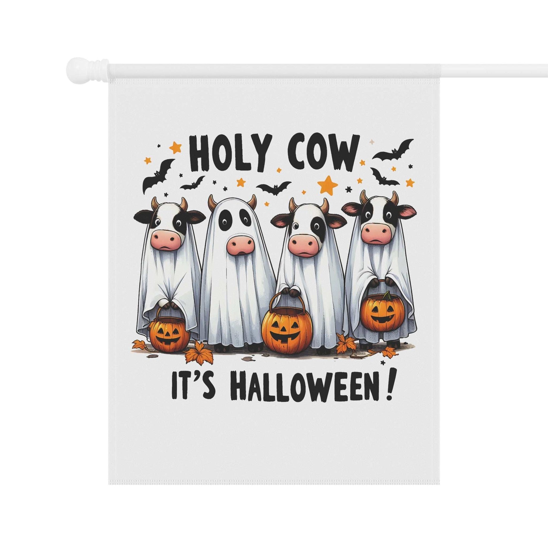 Halloween Garden Banner Flag - Holy Cow It's Halloween