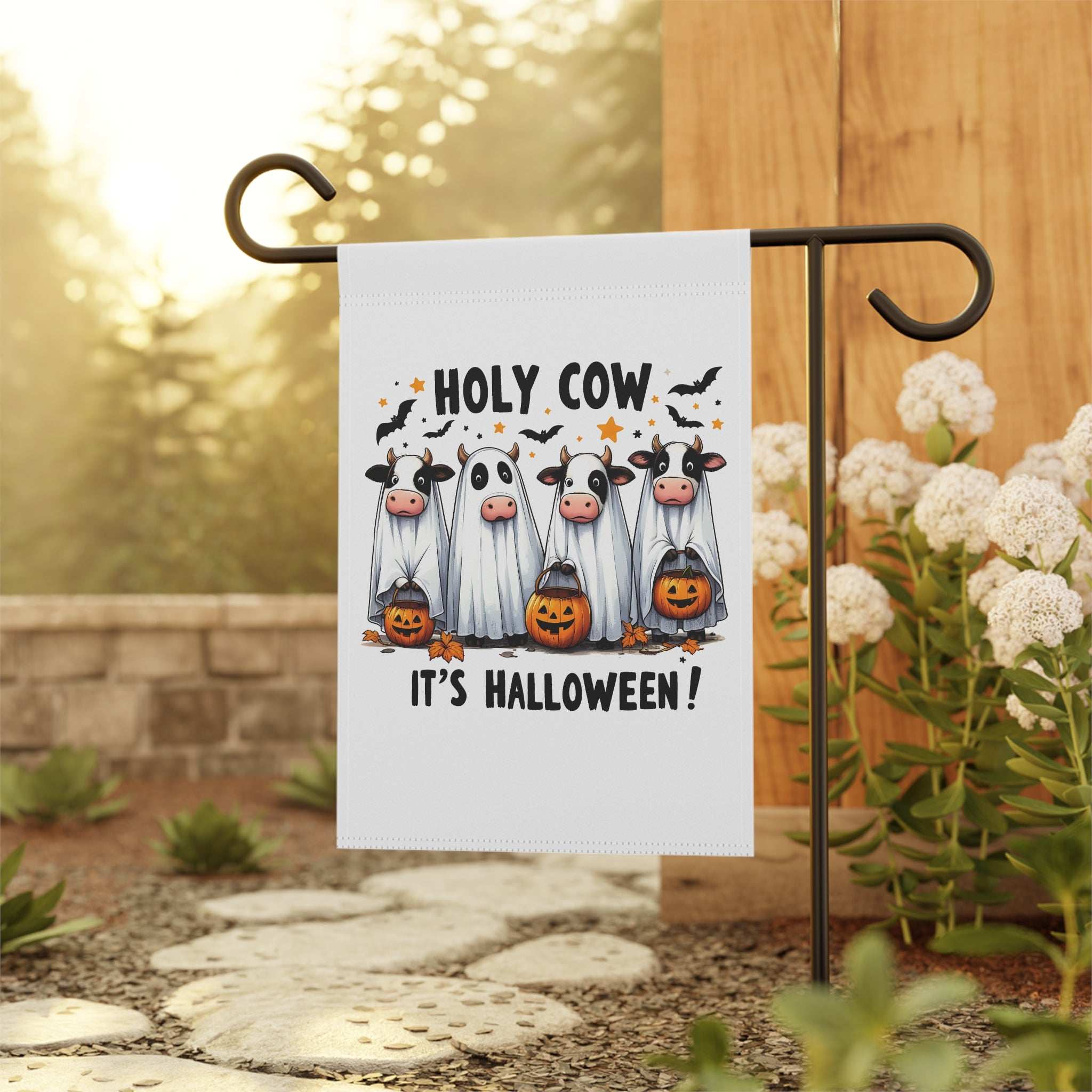 Halloween Garden Banner Flag - Holy Cow It's Halloween