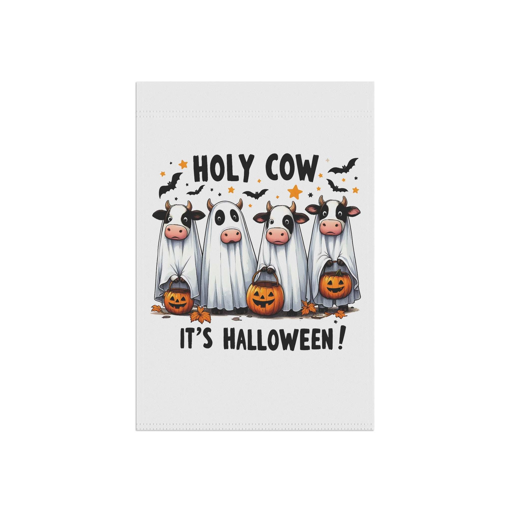 Halloween Garden Banner Flag - Holy Cow It's Halloween