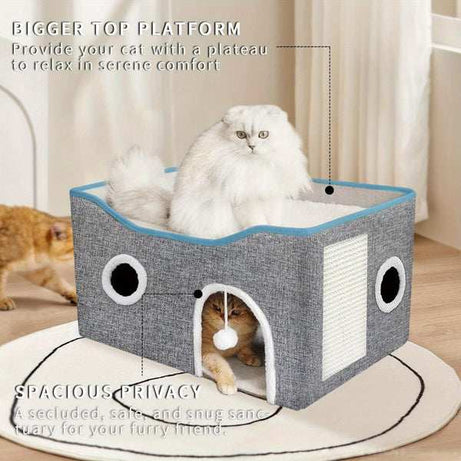 Super Wide Cat House For Indoor Cats, Amazon Logistics, And Wal Mart Platform