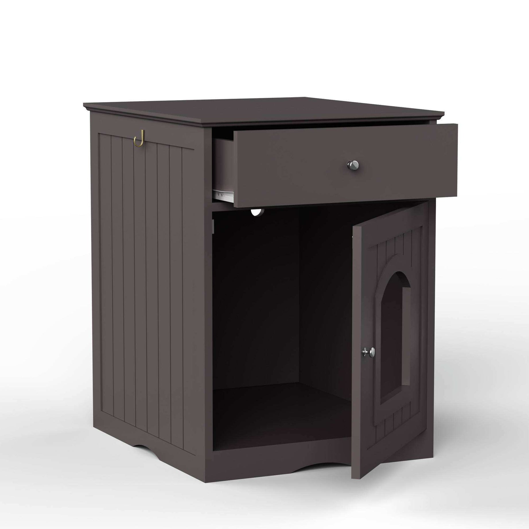 Wefulfil wooden cat litter box enclosure with Drawer & Scoop