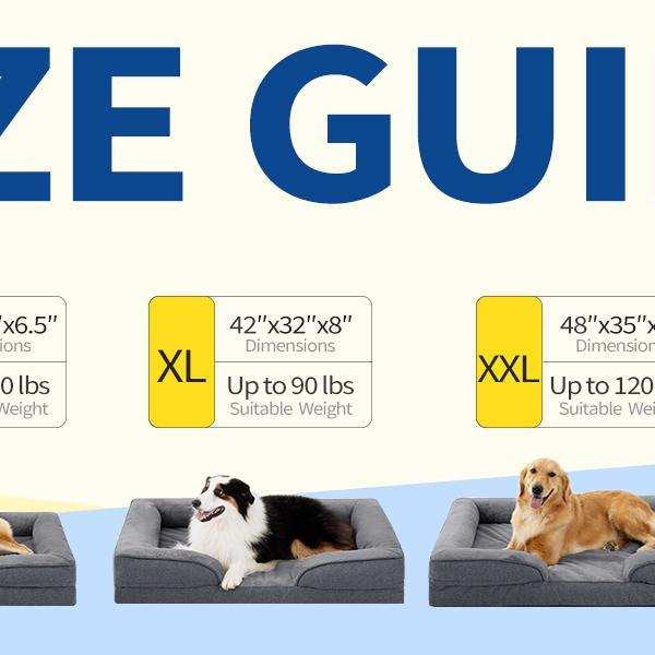 Large Orthopedic Dog Sofa - Foam Mattress