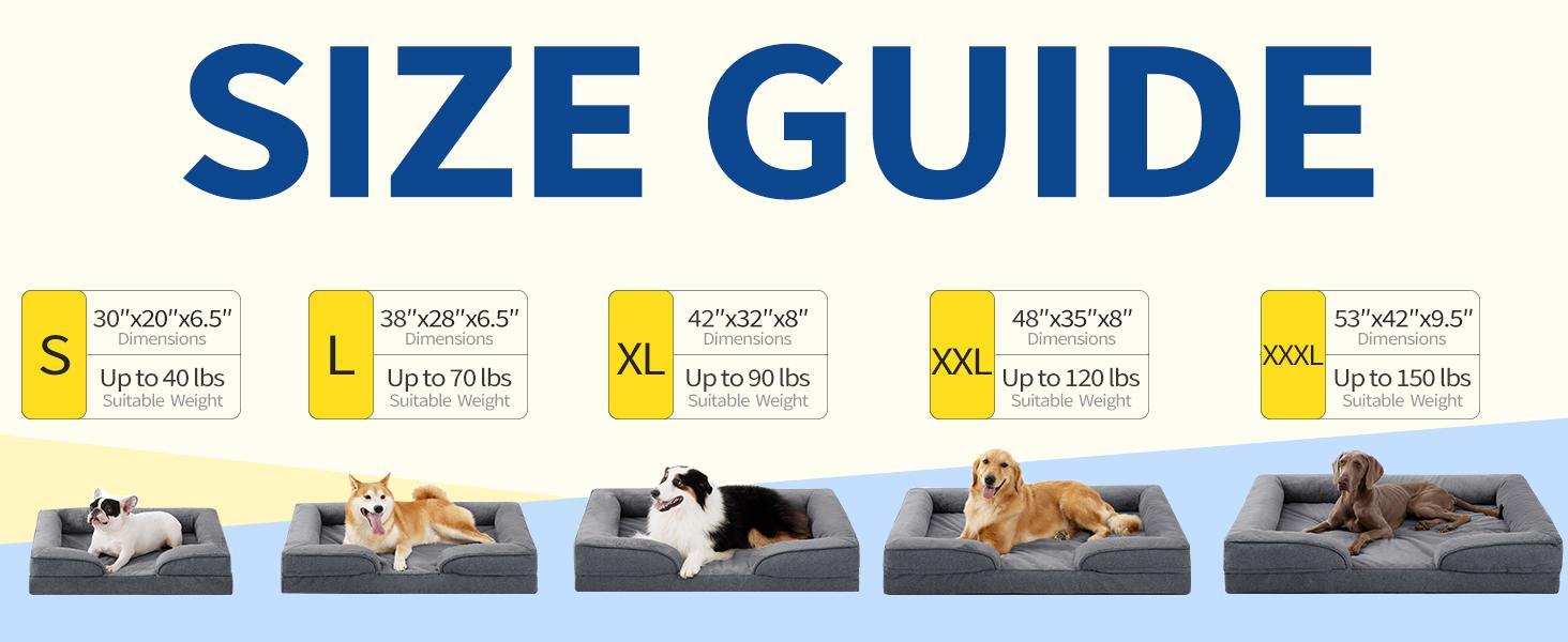 Large Orthopedic Dog Sofa - Foam Mattress