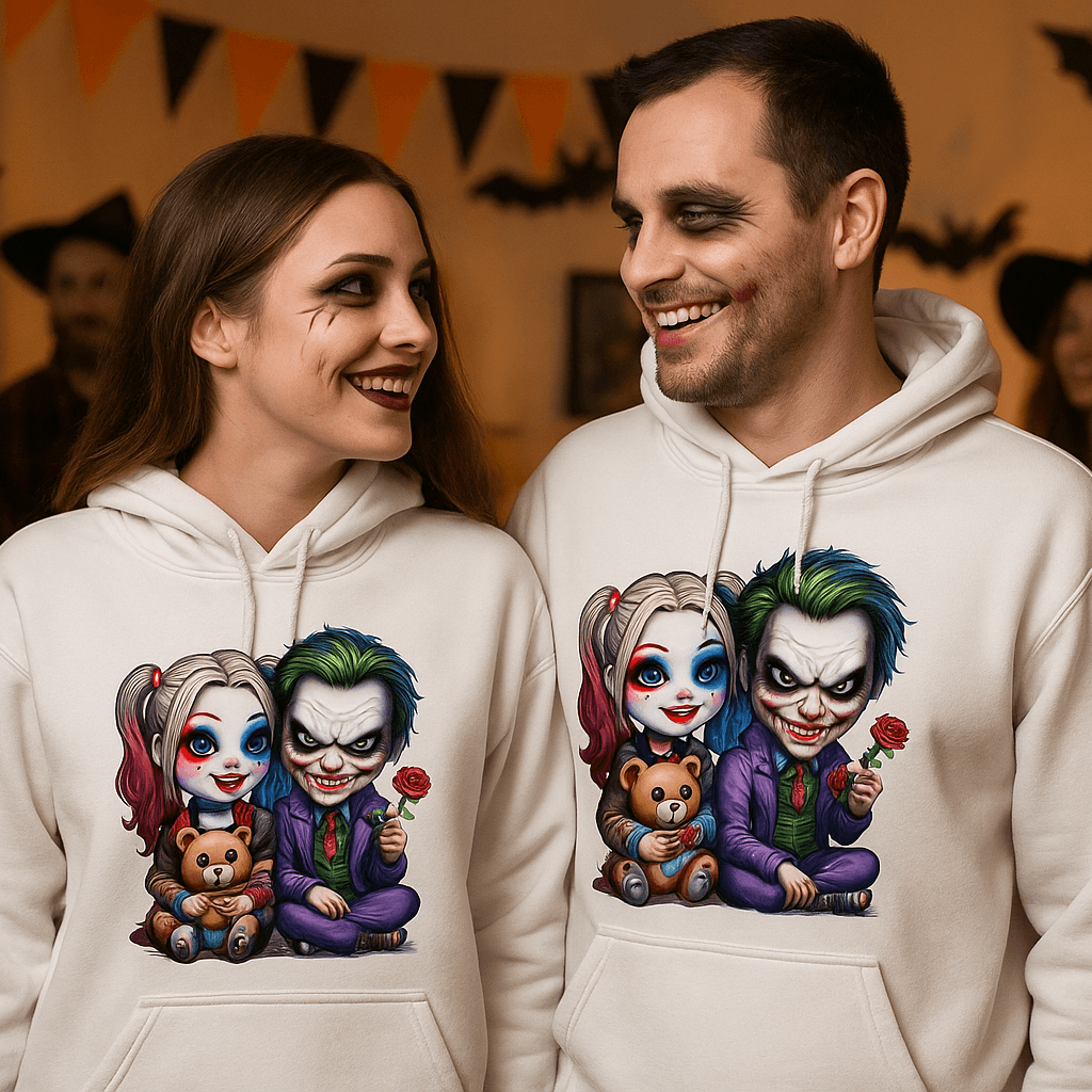 Creepy Couple Hoodie Sweatshirt - Halloween Matching Style
