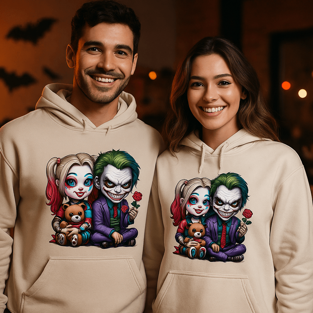 Creepy Couple Hoodie Sweatshirt - Halloween Matching Style