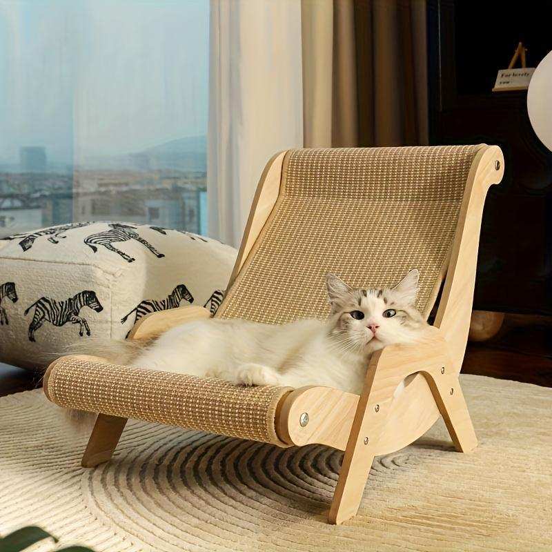 Curved Wooden Pet Lounge Chair - 2 Sizes