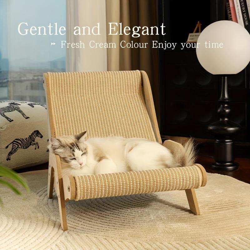 Curved Wooden Pet Lounge Chair - 2 Sizes